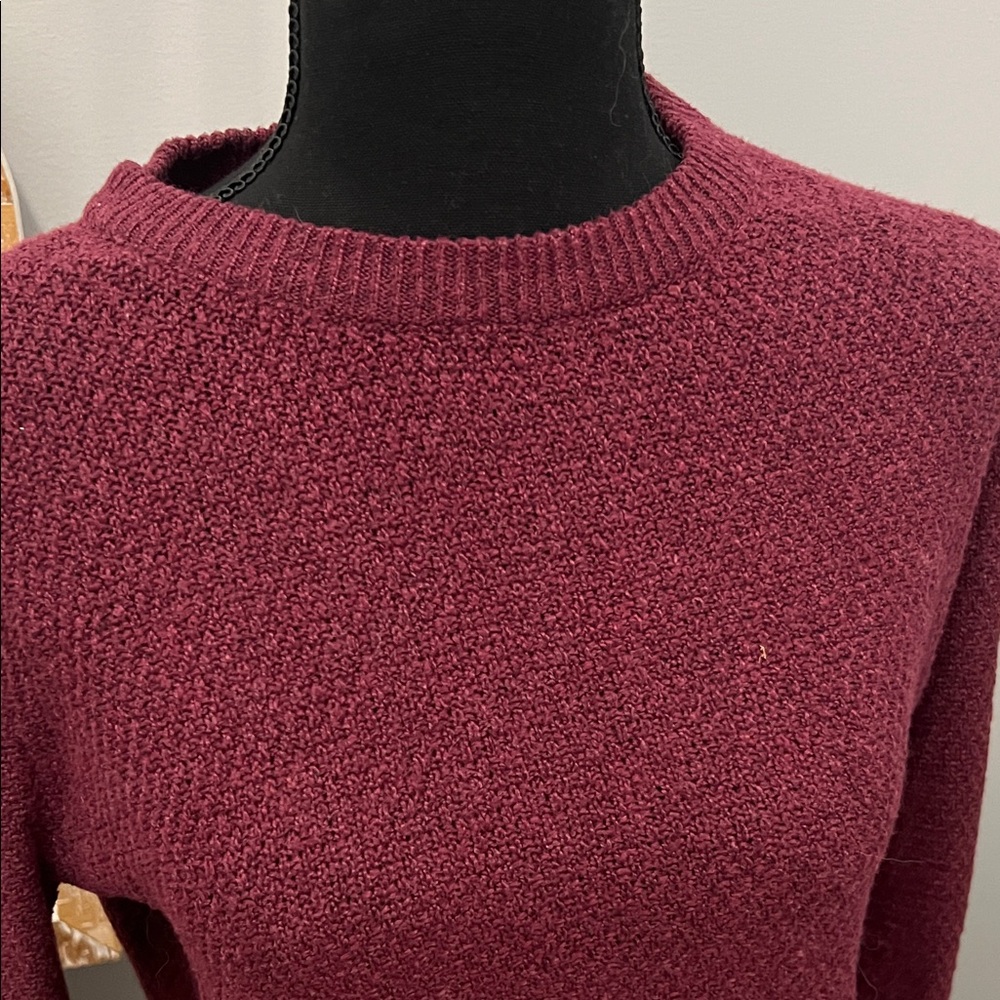 Pink Clover Deep Red Crew Neck Sweater - Picture 3 of 6
